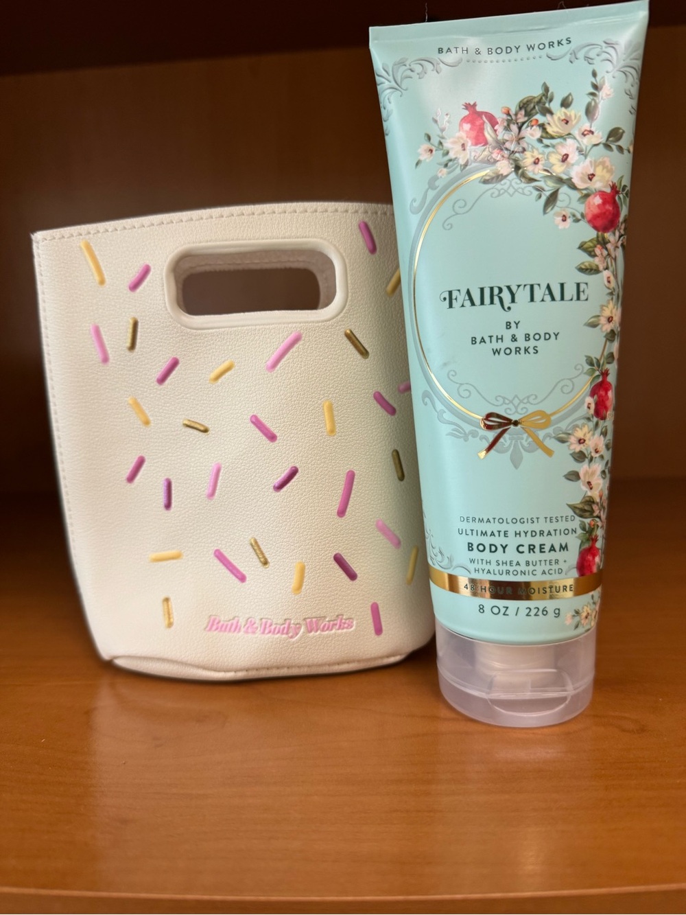Bath & Body Works Gift Set Fairytale Hydrating Body Cream White Sprinkles Bag